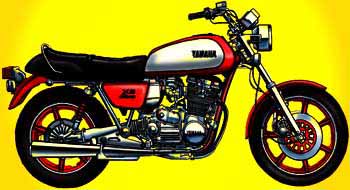 Vintage Yamaha XS11 motorcycle